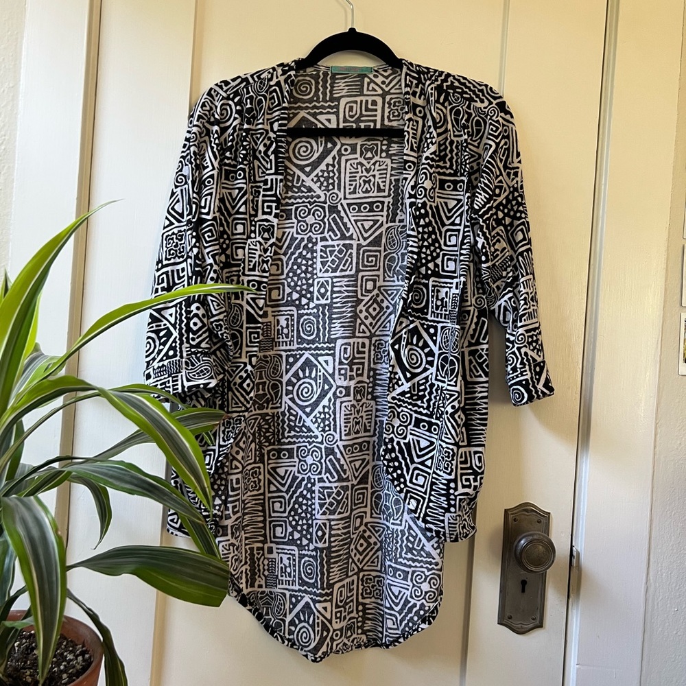 Geometric pattern Cardigan Vintage 90s